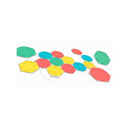 Nanoleaf Shapes Hexagons - Pack de 15 Paneles LED Inteligentes con Compatibilidad para Sincronización de Música y Asistente de Voz