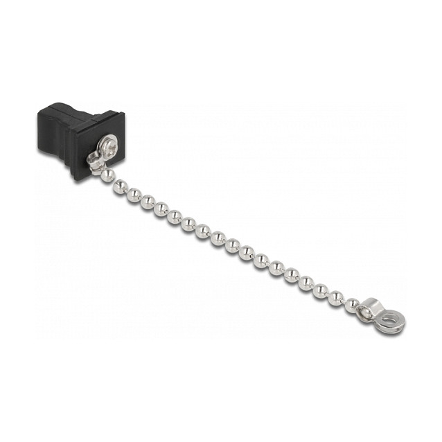 DeLOCK Tapa de fibra óptica con cadena para SC negro
