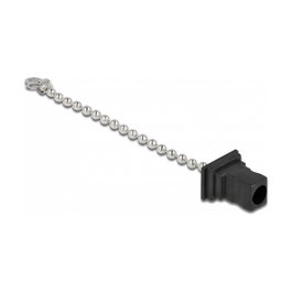 DeLOCK Tapa de fibra óptica con cadena para SC negro