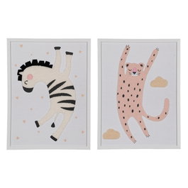 Cuadro Impresión Animales 2/M Decoración 30 X 1,80 X 40 cm (Set de 2)