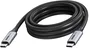 Vision TC 5MUSBC/BL Cable USB-C a USB-C 5 m USB 3.2 Gen 2 (20 Gbps, 100 W), Carga Rápida, 4K@60Hz, Negro/Gris