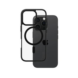 Care CARE by PanzerGlass Flagship Case Transparente con Marco Negro y MagSafe para iPhone 16 Pro