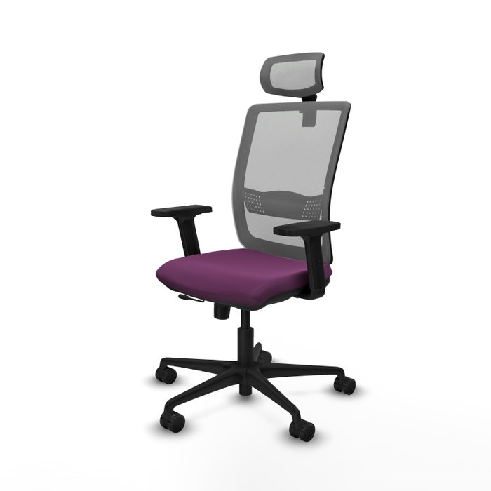 PIQUERAS Y CRESPO Silla de oficina Haches con mecanismo Sincro/Traslack, Morado y Gris PIQUERAS Y CRESPO Silla de oficina Haches con mecanismo Sincro/Traslack, Morado y Gris