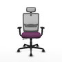 PIQUERAS Y CRESPO Silla de oficina Haches con mecanismo Sincro/Traslack, Morado y Gris