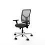 PIQUERAS Y CRESPO Silla de oficina Motilla con mecanismo Sincro/Traslack, Gris y Negro