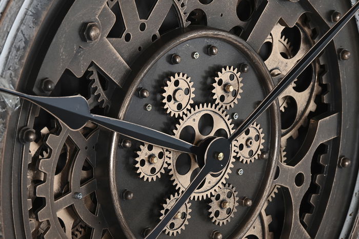 DKD Home Decor Reloj de Pared Loft Dorado 9.5 x 117 x 117 cm DKD Home Decor Reloj de Pared Loft Dorado 9.5 x 117 x 117 cm