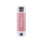Transcend ESD310P 512 GB SSD externo con conectores USB Tipo A y Tipo C, Rosa