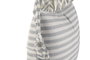 DKD Home Decor Cojín de Algodón Reciclado Gris con Volante de Rayas (Pack de 2)