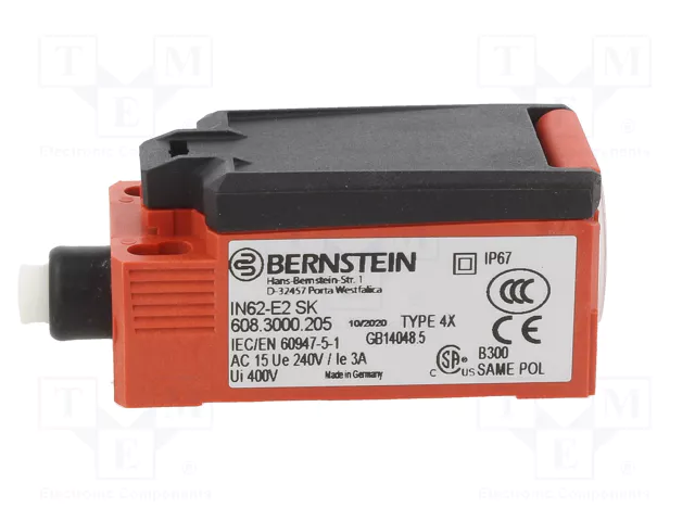 BERNSTEIN AG Interruptor de fin de carrera IN62-E2 SK NO x2 BERNSTEIN AG Interruptor de fin de carrera IN62-E2 SK NO x2