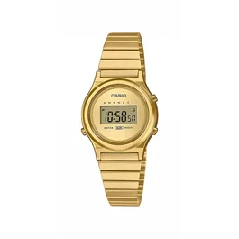 Casio Reloj Digital Unisex LA700WEG con Correa Dorada a Prueba de Agua de Cuarzo