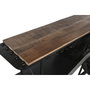 DKD Home Decor Consola Avion Metal y Madera Negro y Natural