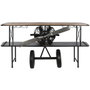DKD Home Decor Consola Avion Metal y Madera Negro y Natural