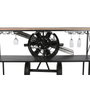 DKD Home Decor Consola Avion Metal y Madera Negro y Natural