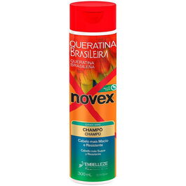 Novex Champú Brazilian Keratin Hidratación Reparación Cabello Seco Daño Químico 300ml