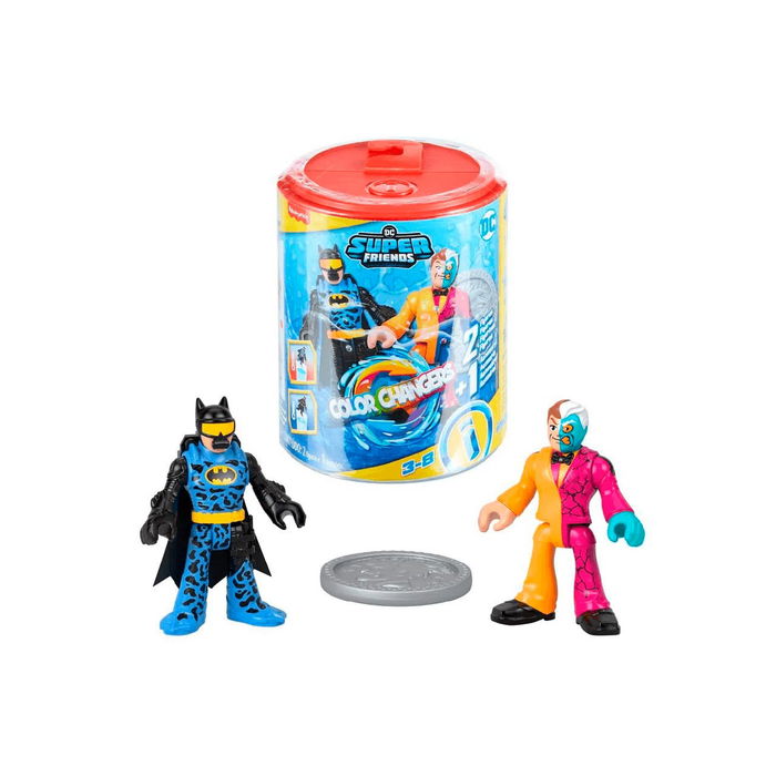 Fisher-Price Figuras DC Super Friends Imaginext HMX60 que Cambian de Color con Agua, Surtido de Figuras Articuladas para Niños +3 Años