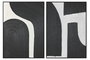 DKD Home Decor Cuadro Madera Abstracto Surtido de 2 Piezas
