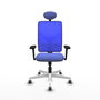 PIQUERAS Y CRESPO Silla de oficina Motilla con mecanismo Sincro, Azul