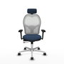 PIQUERAS Y CRESPO Silla de oficina Jorquera Azul marino y Blanco