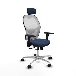 PIQUERAS Y CRESPO Silla de oficina Jorquera Azul marino y Blanco