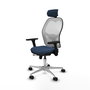 PIQUERAS Y CRESPO Silla de oficina Jorquera Azul marino y Blanco