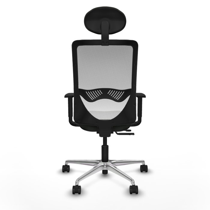 PIQUERAS Y CRESPO Silla de oficina Zulema con mecanismo Sincro/Traslack, Negro y Blanco