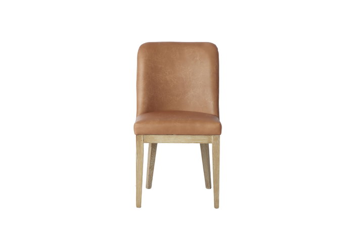 DKD Home Decor Silla de Fresno y Piel Blanco Decapé