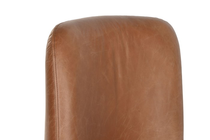 DKD Home Decor Silla de Fresno y Piel Blanco Decapé