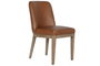 DKD Home Decor Silla de Fresno y Piel Blanco Decapé