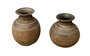 DKD Home Decor Jarrón Item Home Natural Teca 25 x 25 x 25 cm (2 Unidades)