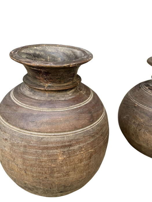 DKD Home Decor Jarrón Item Home Natural Teca 25 x 25 x 25 cm (2 Unidades) DKD Home Decor Jarrón Item Home Natural Teca 25 x 25 x 25 cm (2 Unidades)