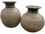 DKD Home Decor Jarrón Item Home Natural Teca 25 x 25 x 25 cm (2 Unidades)