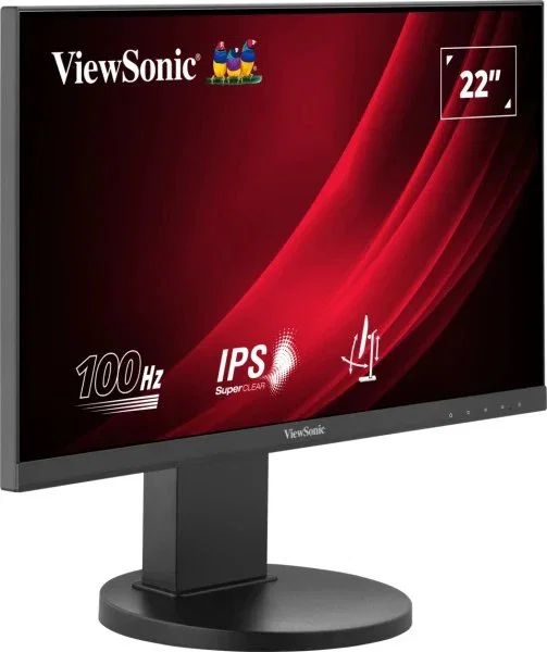 Viewsonic VG2208A Monitor LED 22" (55.9 cm) Full HD IPS, 100Hz, 5ms, Hub USB 3.2 Gen 1, DisplayPort, Altavoces, Negro, Montaje VESA 100x100 mm