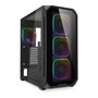 Sharkoon AK5G RGB Midi Tower Negro con Panel de Cristal Templado y 4 Ventiladores RGB Preinstalados