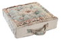 DKD Home Decor Cojin Suelo Arabe Fez, Azul Marron, 40 x 10 x 40 cm (4 Unidades) Algodon Polyester