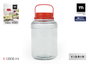 La Mediterranea Tarro de Vidrio con Tapa y Asa 12000ml 23.2x23.2x35 cm (2 Unidades)