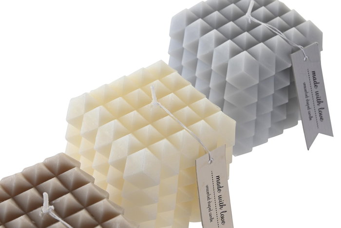 DKD Home Decor Vela Geométrica de Cera de Parafina 300 g DKD Home Decor Vela Geométrica de Cera de Parafina 300 g
