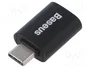 Baseus Adaptador USB-C a USB-A Ingenuity OTG negro de color negro