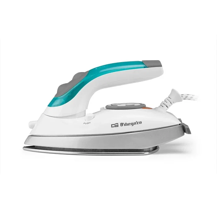 Orbegozo SV 1020 Plancha de viaje con suela antiadherente, 1100 W, Azul y Blanco