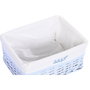 DKD Home Decor Set de 5 Cestas para la Ropa de Mimbre y Poliéster, Azul Celeste
