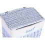 DKD Home Decor Set de 5 Cestas para la Ropa de Mimbre y Poliéster, Azul Celeste