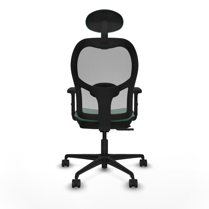 PIQUERAS Y CRESPO Silla de Oficina Jorquera con Mecanismo Sincro/Traslack, Verde Esmeralda y Gris