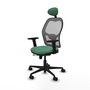 PIQUERAS Y CRESPO Silla de Oficina Jorquera con Mecanismo Sincro/Traslack, Verde Esmeralda y Gris
