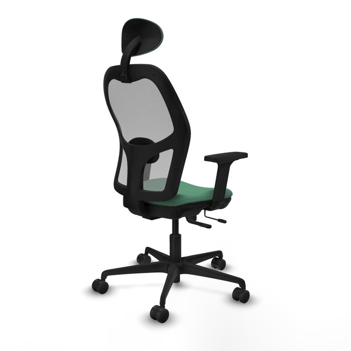 PIQUERAS Y CRESPO Silla de Oficina Jorquera con Mecanismo Sincro/Traslack, Verde Esmeralda y Gris