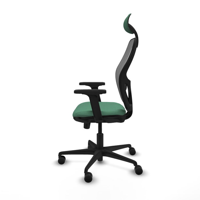 PIQUERAS Y CRESPO Silla de Oficina Jorquera con Mecanismo Sincro/Traslack, Verde Esmeralda y Gris