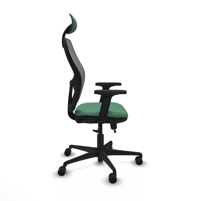 PIQUERAS Y CRESPO Silla de Oficina Jorquera con Mecanismo Sincro/Traslack, Verde Esmeralda y Gris