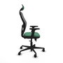 PIQUERAS Y CRESPO Silla de Oficina Jorquera con Mecanismo Sincro/Traslack, Verde Esmeralda y Gris