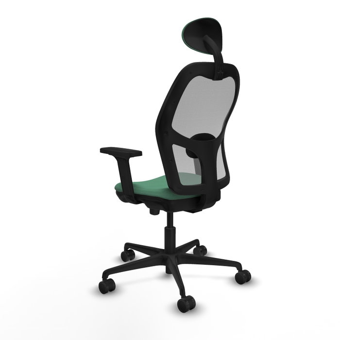 PIQUERAS Y CRESPO Silla de Oficina Jorquera con Mecanismo Sincro/Traslack, Verde Esmeralda y Gris