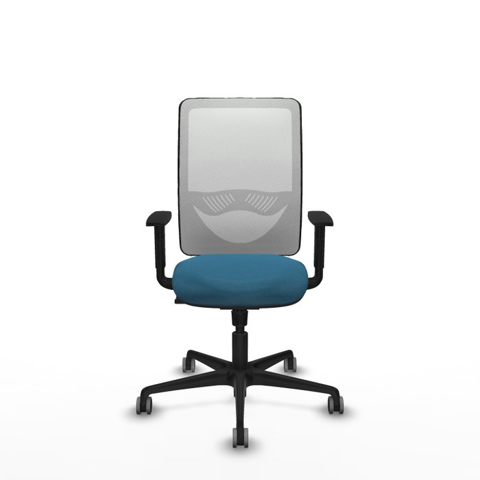 PIQUERAS Y CRESPO Silla de oficina Zulema con mecanismo Sincro, Verde petróleo y Blanco PIQUERAS Y CRESPO Silla de oficina Zulema con mecanismo Sincro, Verde petróleo y Blanco