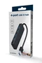 Gembird UHB-U3P4P-02 Hub USB 4 Puertos USB 3.1 Gen 1 Type-A 5 Gbps Negro - Compatible con USB 2.0 y Windows 10/11