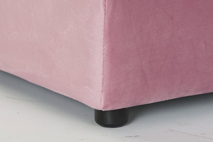 DKD Home Decor Reposapiés de Poliester Rosa 55x55x30 cm DKD Home Decor Reposapiés de Poliester Rosa 55x55x30 cm